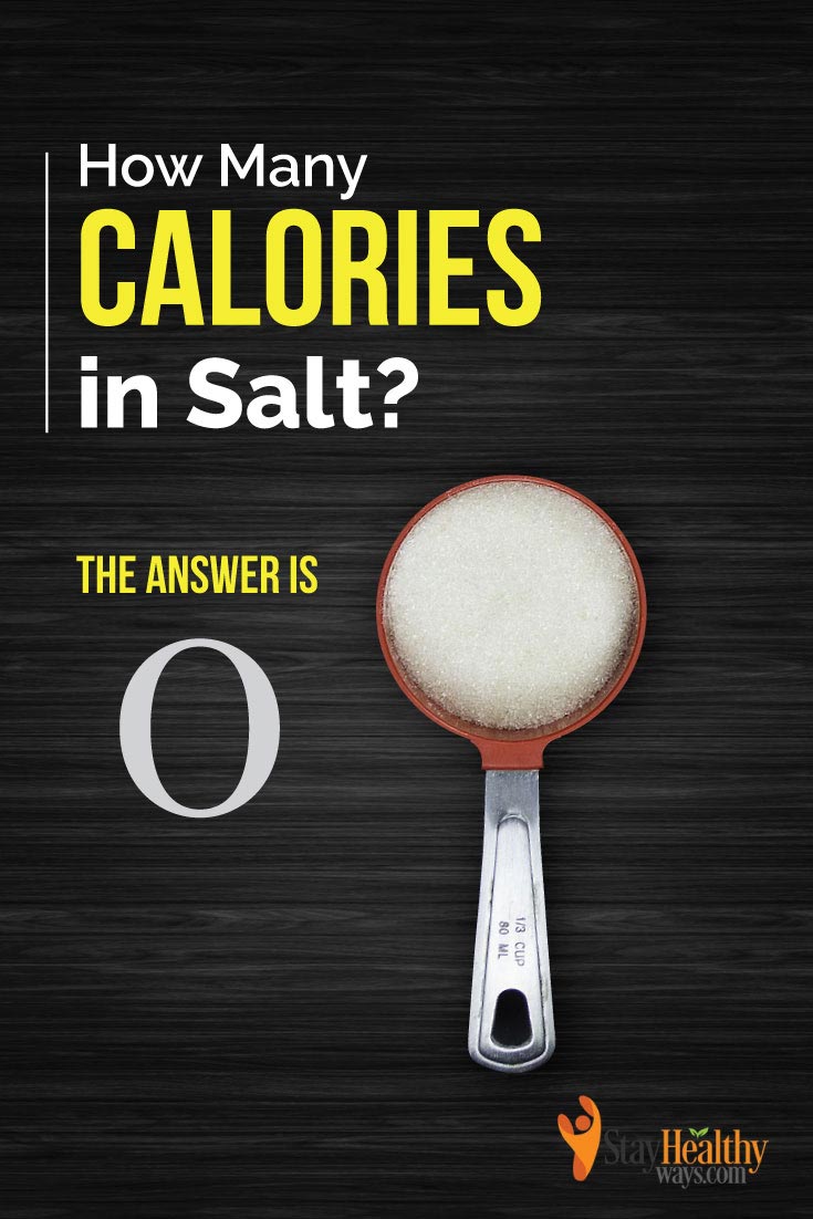 how many calories in salt infographic