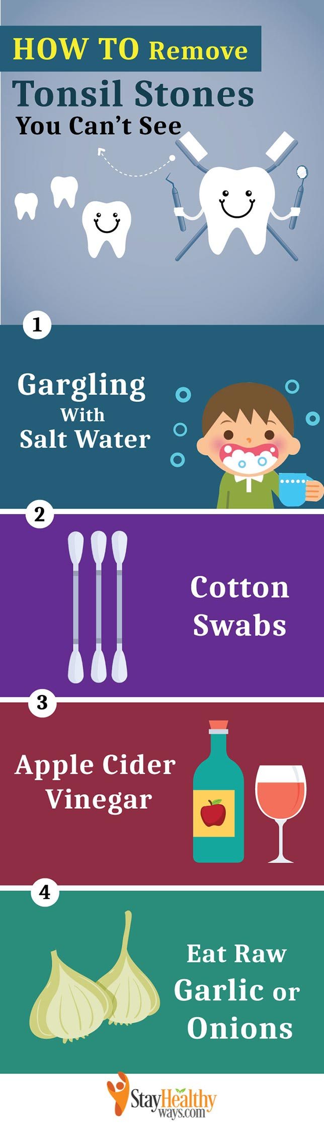 how to remove tonsil stones you can't see infographic